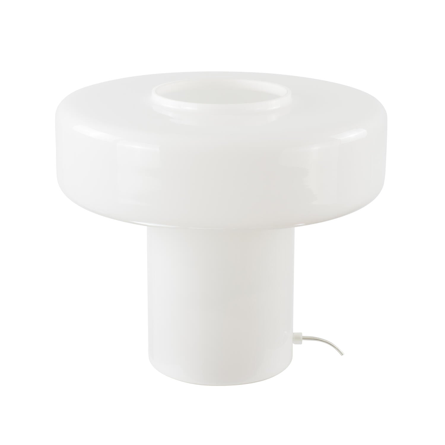 Foza Maxi bordlampe, H29,5 cm - hvidt glas